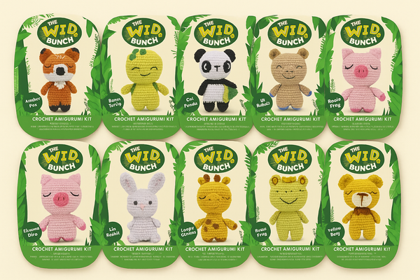 Knitty Critters - The Wild Bunch - Amigurumi Crochet Kit Complete Collection (30 Kits, 10 Designs, 3 of Each)