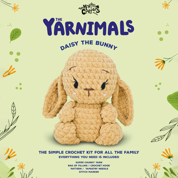 Knitty Critter Crochet Kit - Yarnimals - Daisy The Bunny