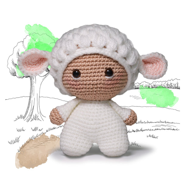 Knitty Critters - Bambinos - Lola Lamb | DIY Amigurumi Crochet Kit