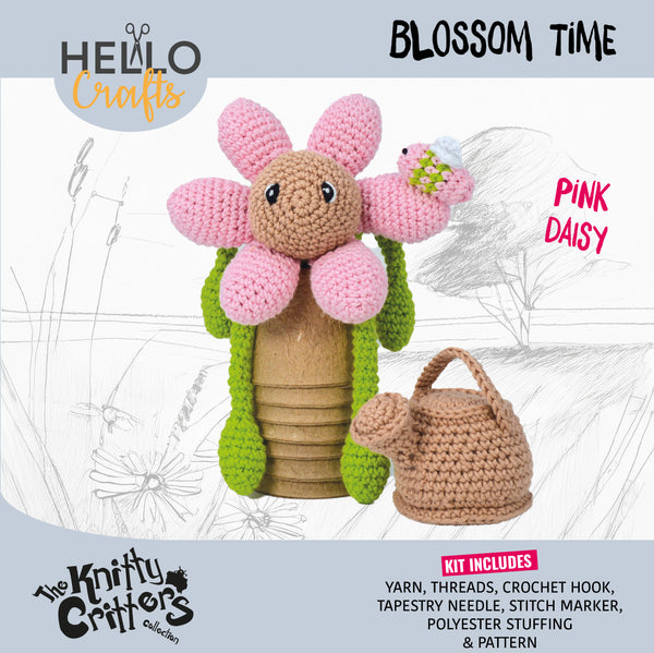 Knitty Critters - Blossom Time Crochet Kit  - Pink Daisy