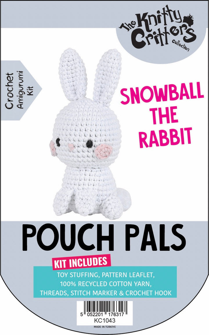 Knitty Critters - Pouch Pals I Snowball The Rabbit | DIY Amigurumi Cro ...