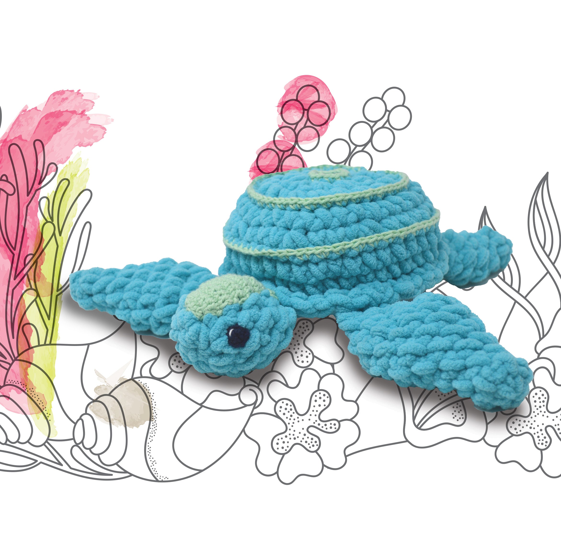 Knitty Critters - Cheeky Chums - Turtle | DIY Amigurumi Crochet Kit ...