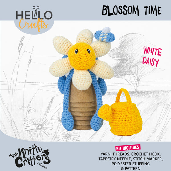 Knitty Critters - Blossom Time Crochet Kit - White Daisy
