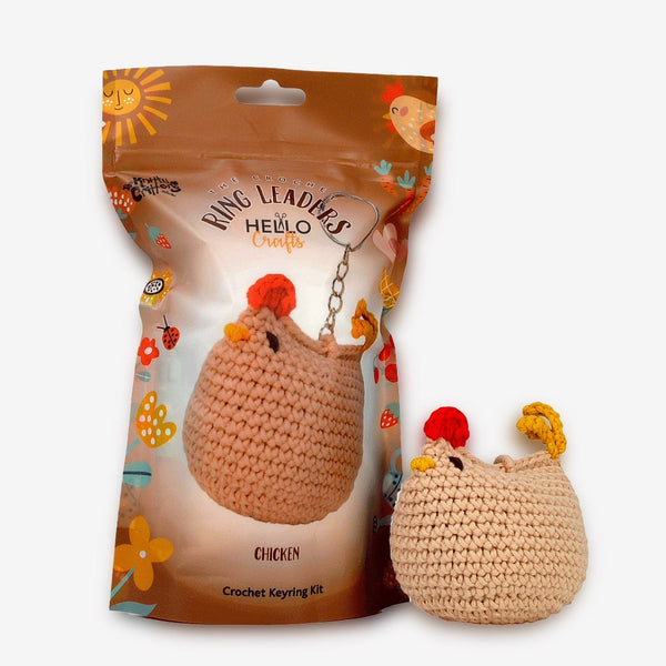 Knitty Critters Amigurumi Crochet Keyring Kit - Ringleaders -  Chicken