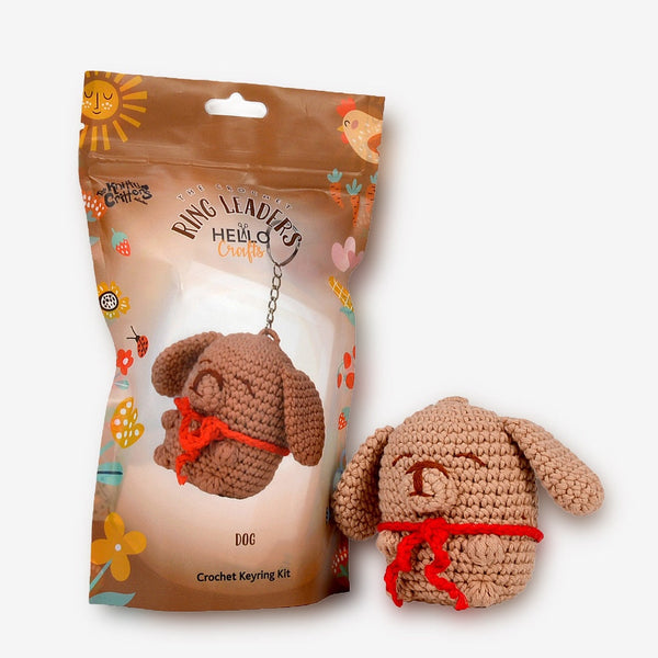 Knitty Critters Amigurumi Crochet Keyring Kit - Ringleaders -  Dog