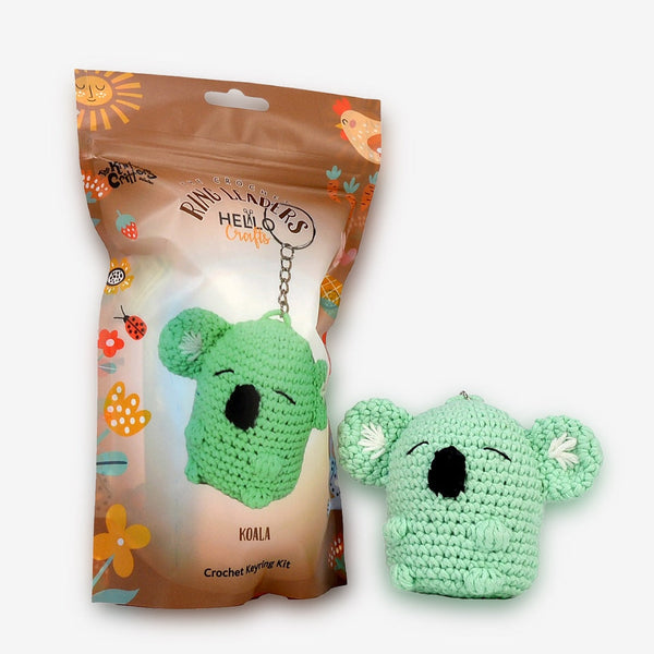 Knitty Critters Amigurumi Crochet Keyring Kit - Ringleaders -  Koala