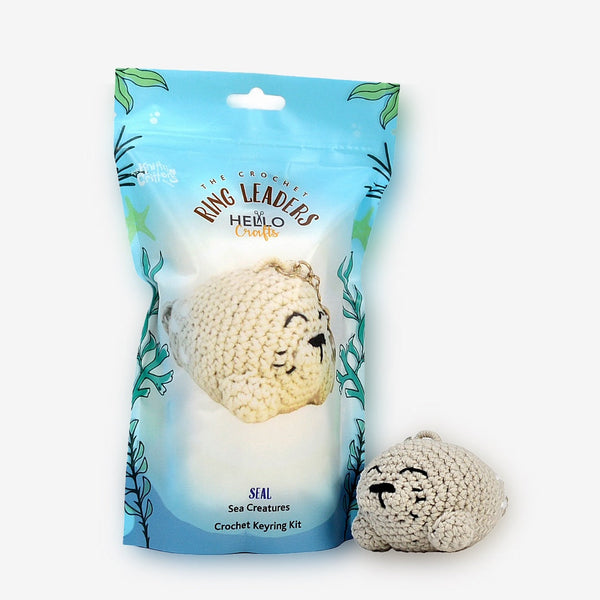 Knitty Critters Amigurumi Crochet Keyring Kit - Ringleaders - Sea Creatures - Seal