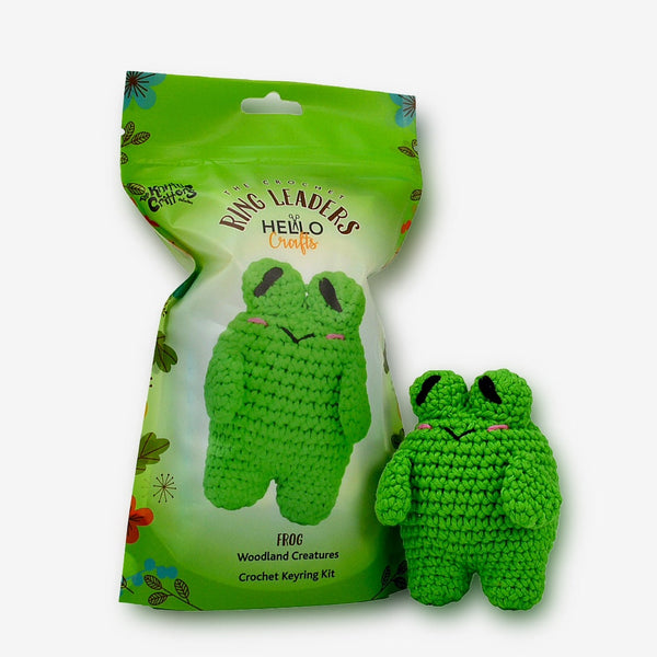 Knitty Critters Amigurumi Crochet Keyring Kit - Ringleaders - Woodland - Frog